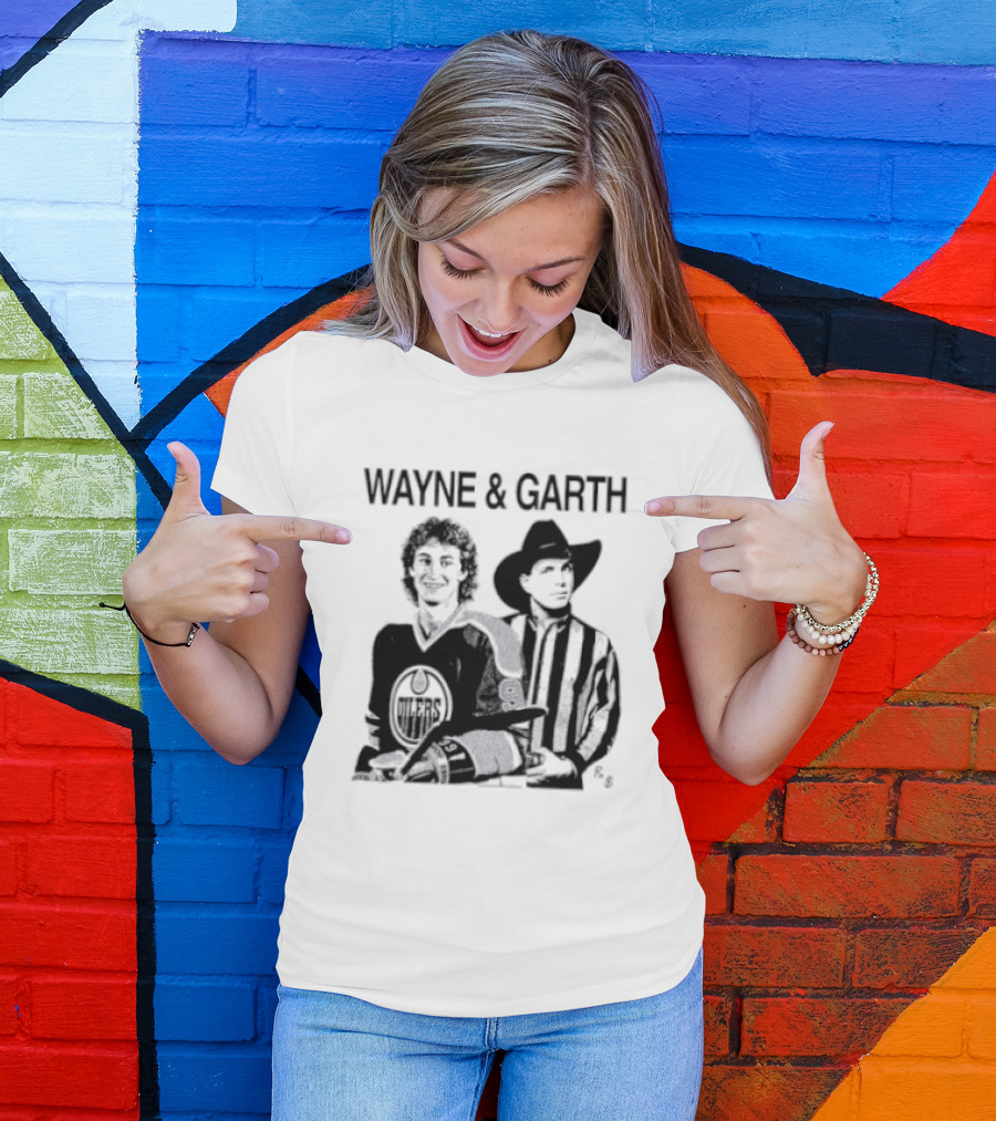 Wayne And Garth Hockey Cowboy Fusion T-Shirt