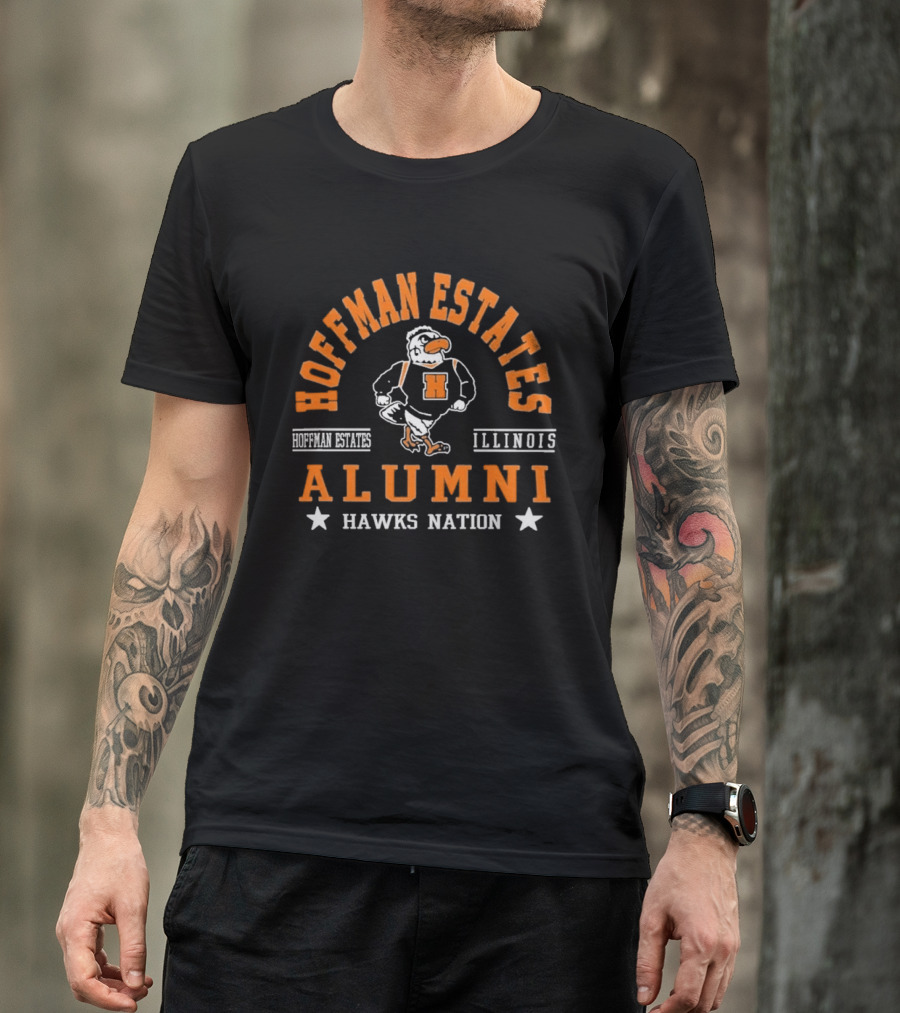 Hoffman Estates Illinois Alumni Hawks Nation Retro Team Spirit T-Shirt