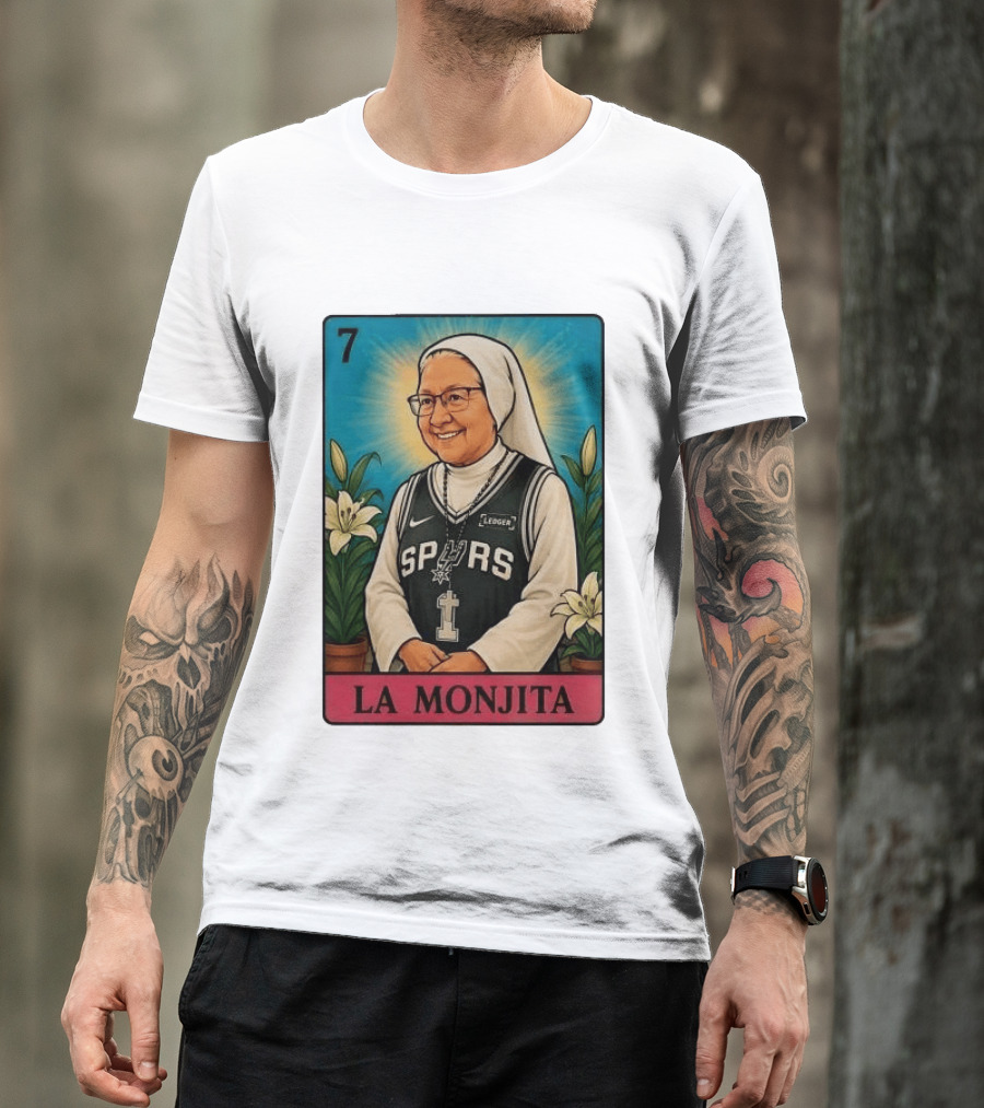 Salesian Sisters La Monjita Spurs Basketball Legend T-Shirt