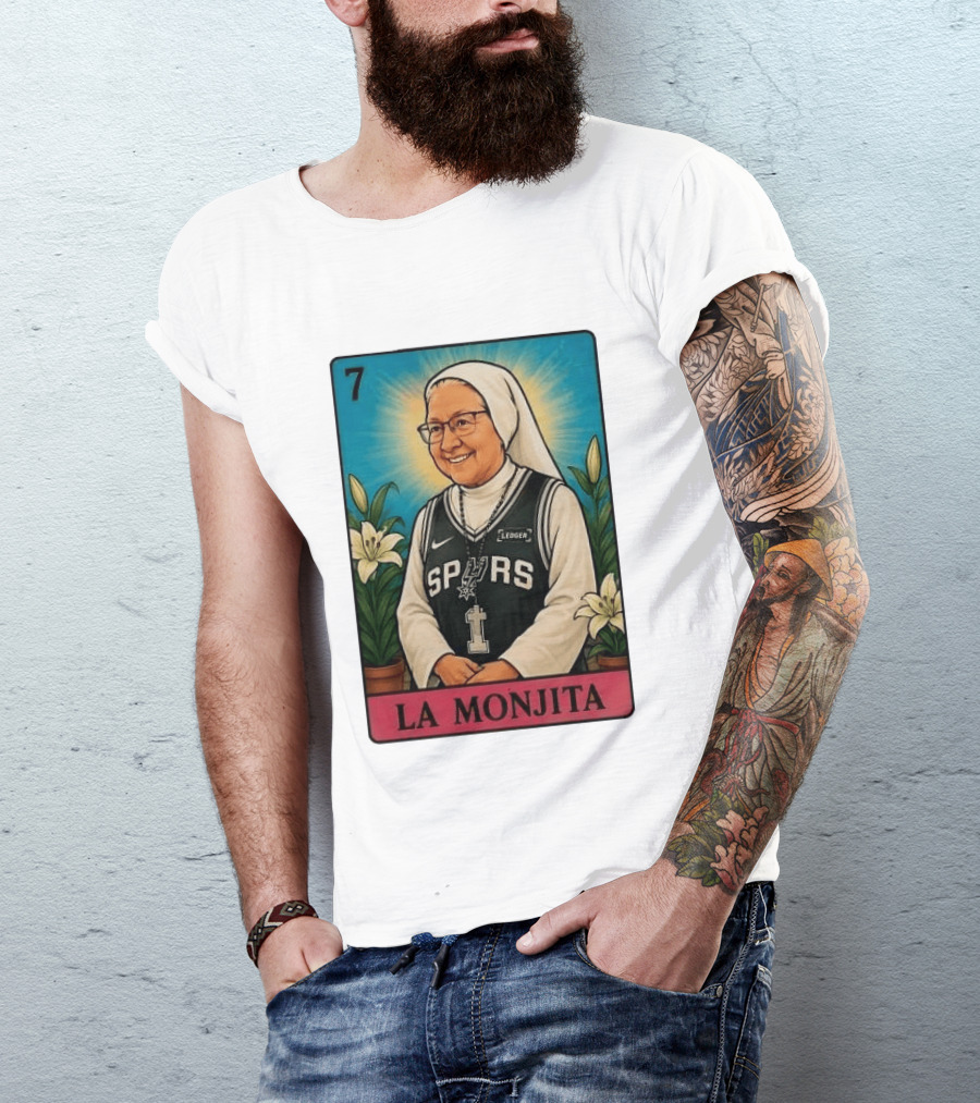Salesian Sisters La Monjita Spurs Basketball Legend T-Shirt