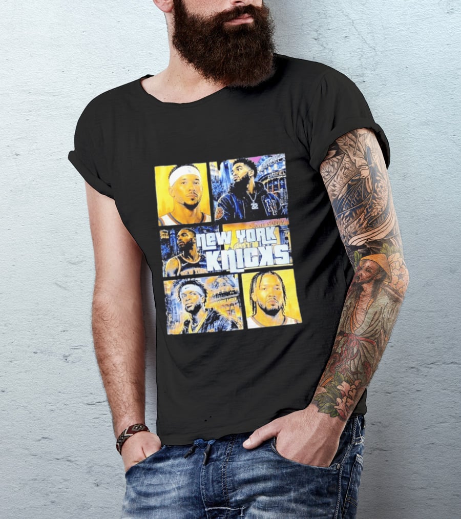 New York Knicks Yankee Stadium Cuffel Street Basketball Collaboration T-Shirt