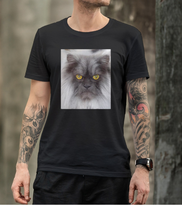 Jun The Angry Cat Golden Eyes Grumpy Expression T-Shirt