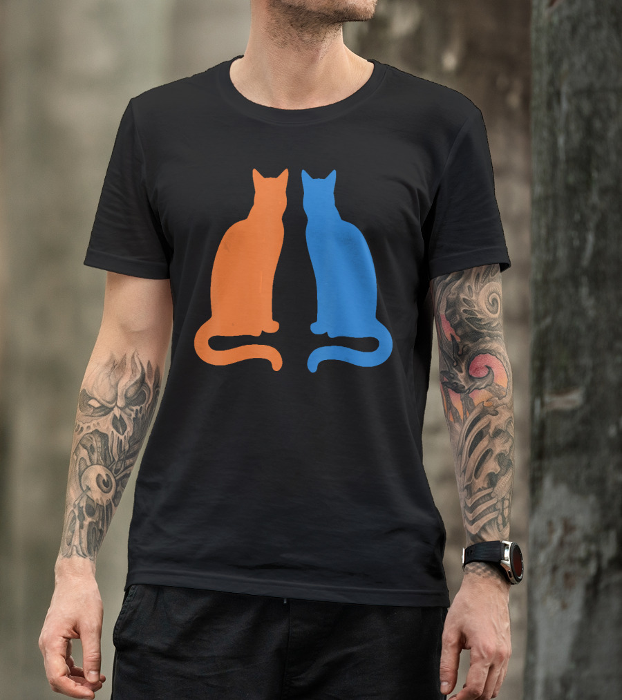 Surviving Cat Support Animals Silhouette Duo T-Shirt