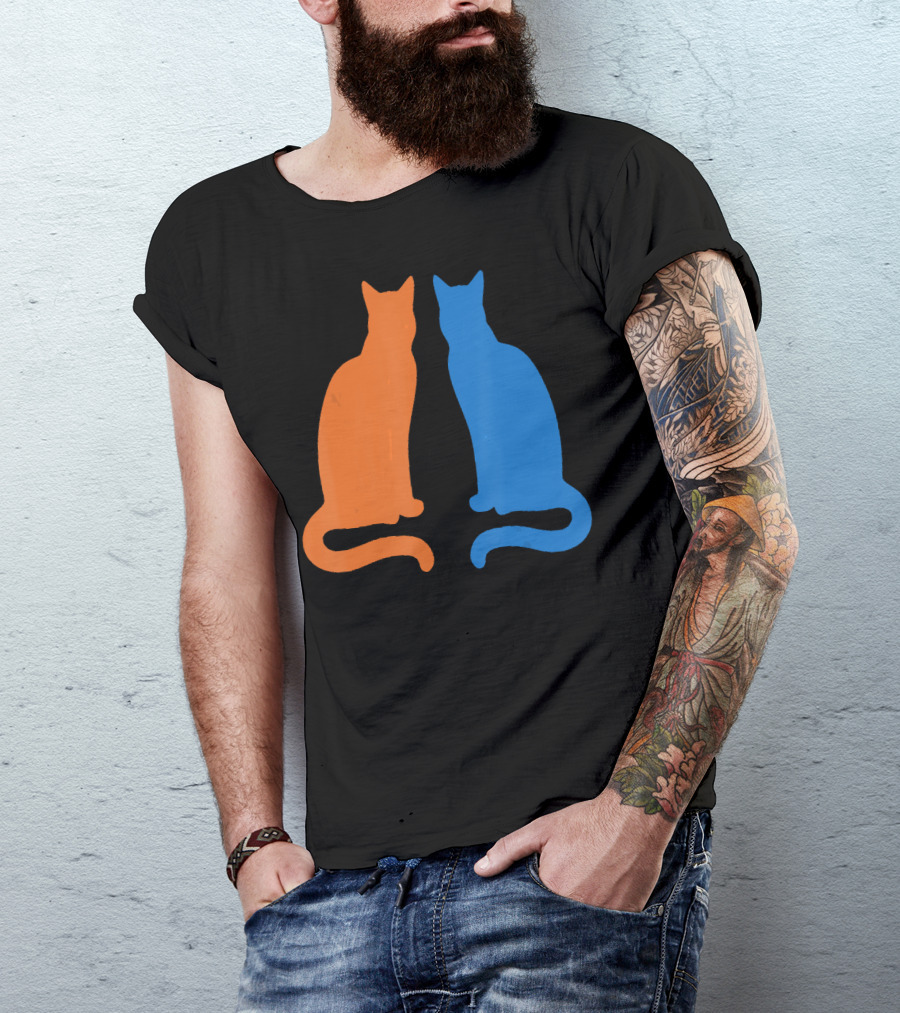 Surviving Cat Support Animals Silhouette Duo T-Shirt