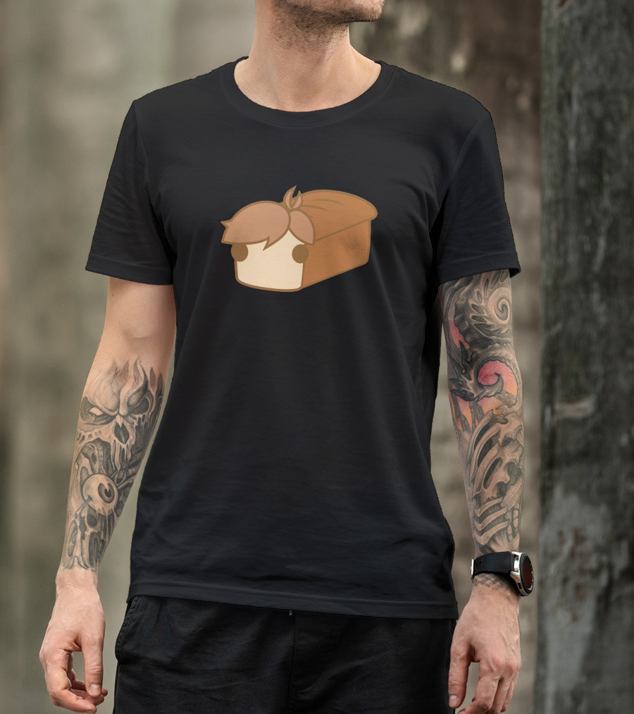 Loaf Bread With Hair Style Cartoon T-Shirt