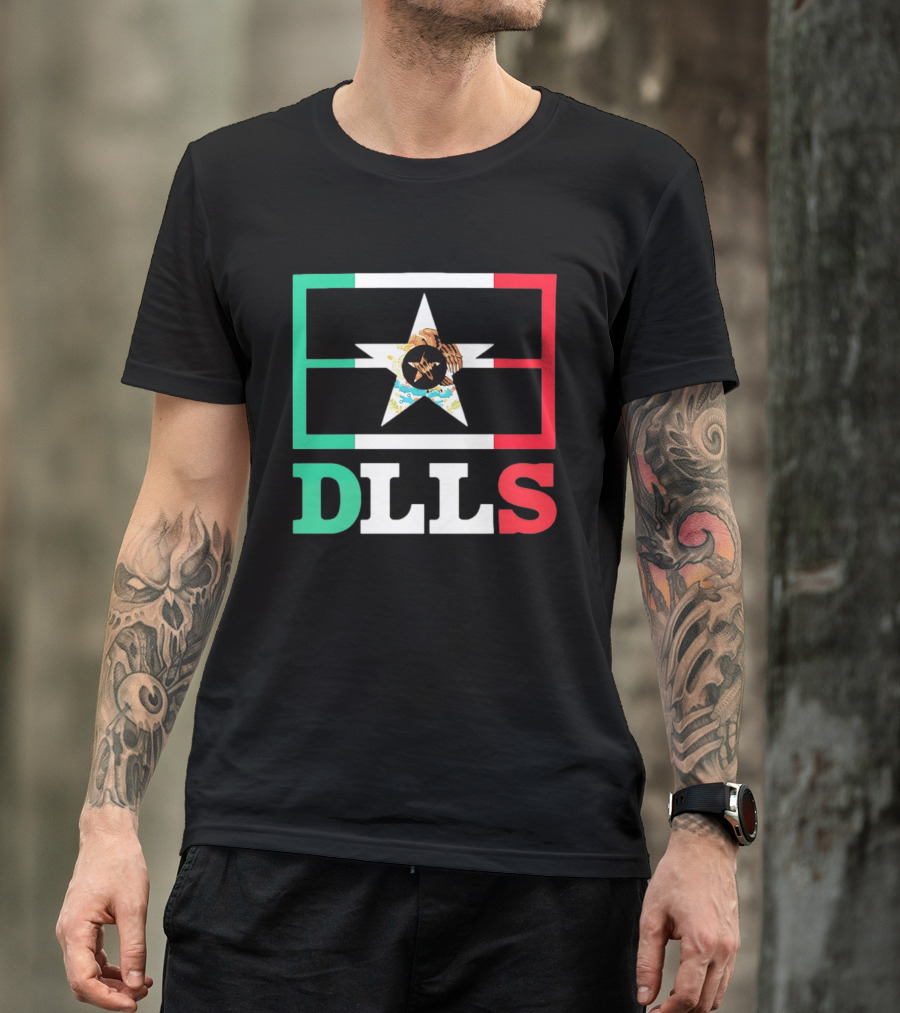 Dallas Cowboys DLLS Mexico Flag Star Heritage Pride T-Shirt