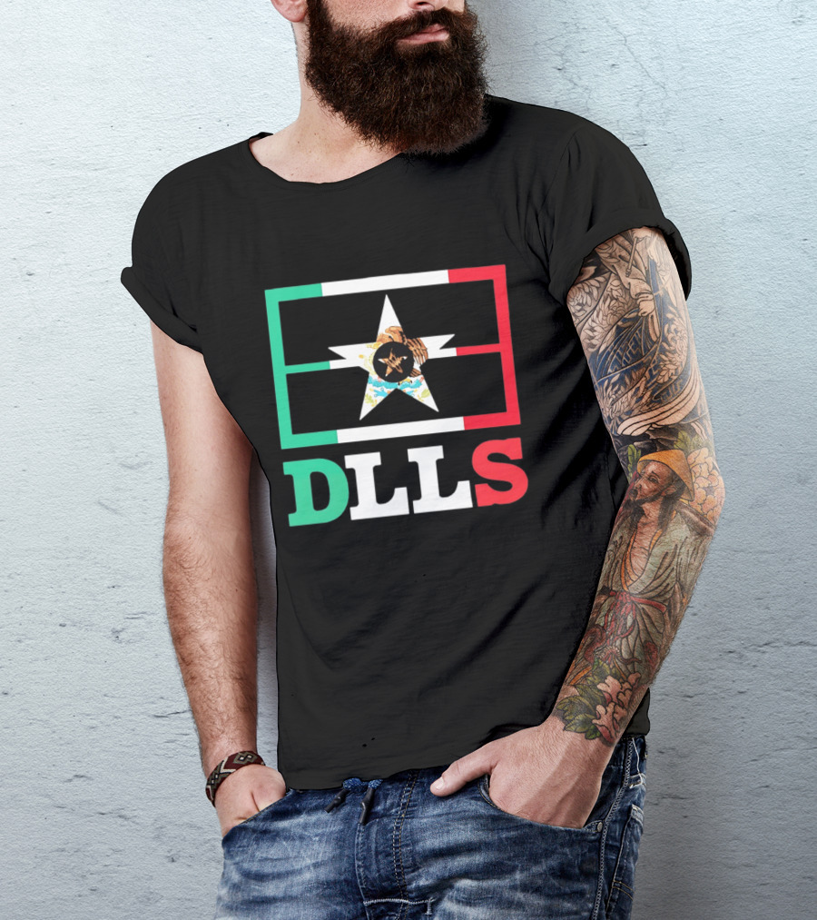 Dallas Cowboys DLLS Mexico Flag Star Heritage Pride T-Shirt