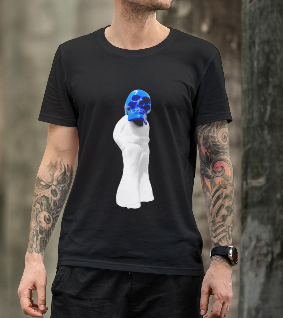 Jack White Frozen Charlotte Blue Skull Modern Gothic T-Shirt