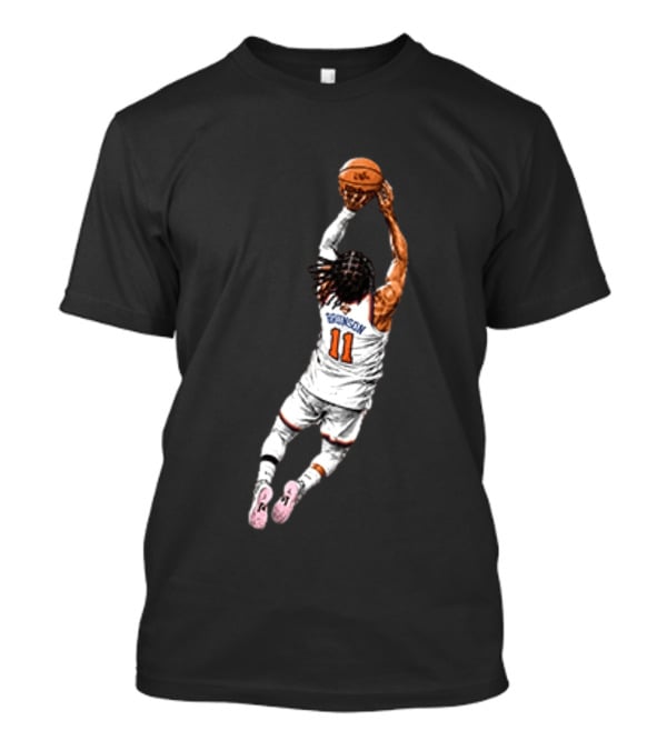 Jalen Brunson Dunking Action New York Knicks Basketball 11 Jersey T-Shirt
