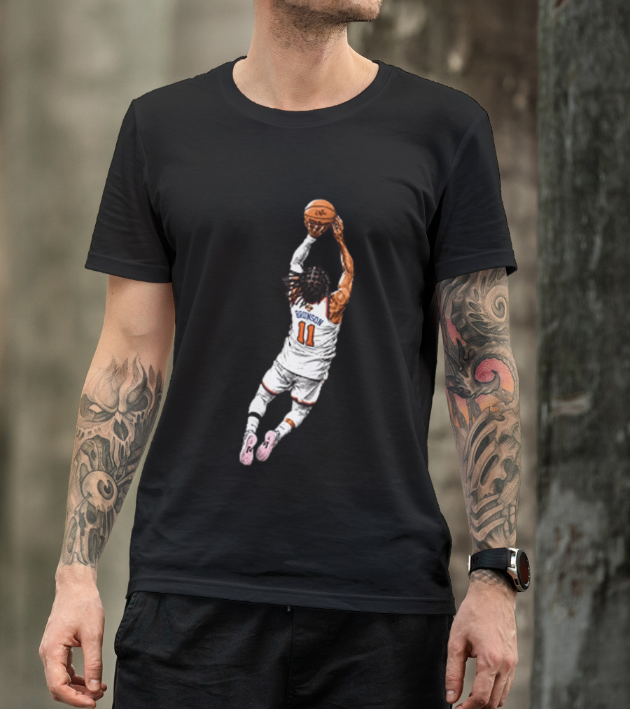 Jalen Brunson Dunking Action New York Knicks Basketball 11 Jersey T-Shirt