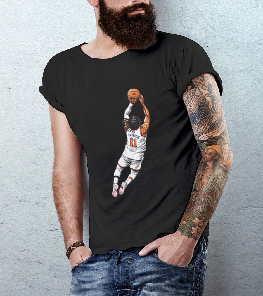 Jalen Brunson Dunking Action New York Knicks Basketball 11 Jersey T-Shirt