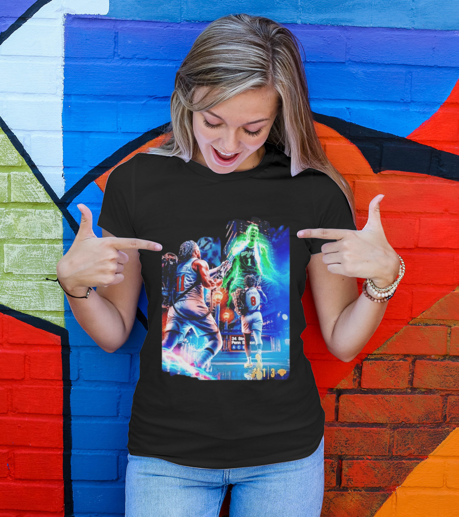 OG Anunoby 33 PTS 4 REB 7 3PM Knicks Comeback Vs Spurs At 34 Street Penn Station T-Shirt