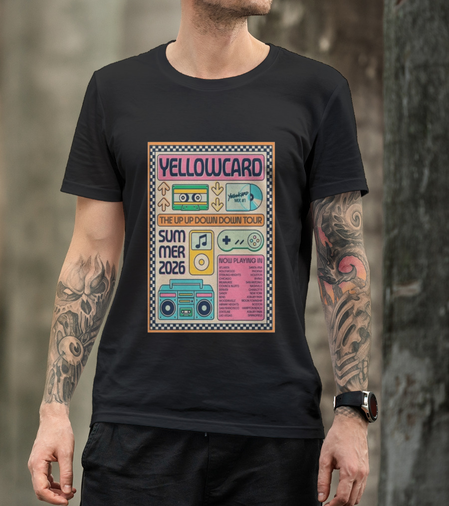 Yellowcard The Up Up Down Down Tour Summer 2026 New York June 11 Event T-Shirt
