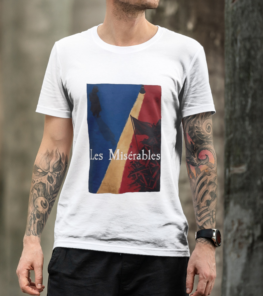 Les Misérables Barricade Tricolor Shadow And Flag Scenery T-Shirt