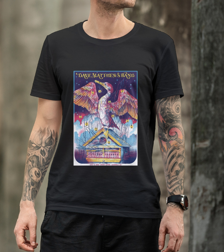 Dave Matthews Band June 19 2026 Xfinity Center Mansfield MA Bird Lanterns T-Shirt