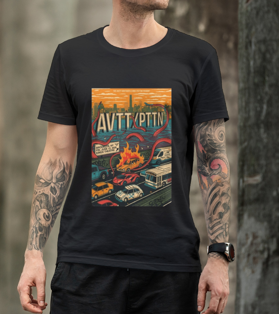The Avett Brothers Mike Patton Brooklyn NY June 12 2026 Kings Theatre T-Shirt