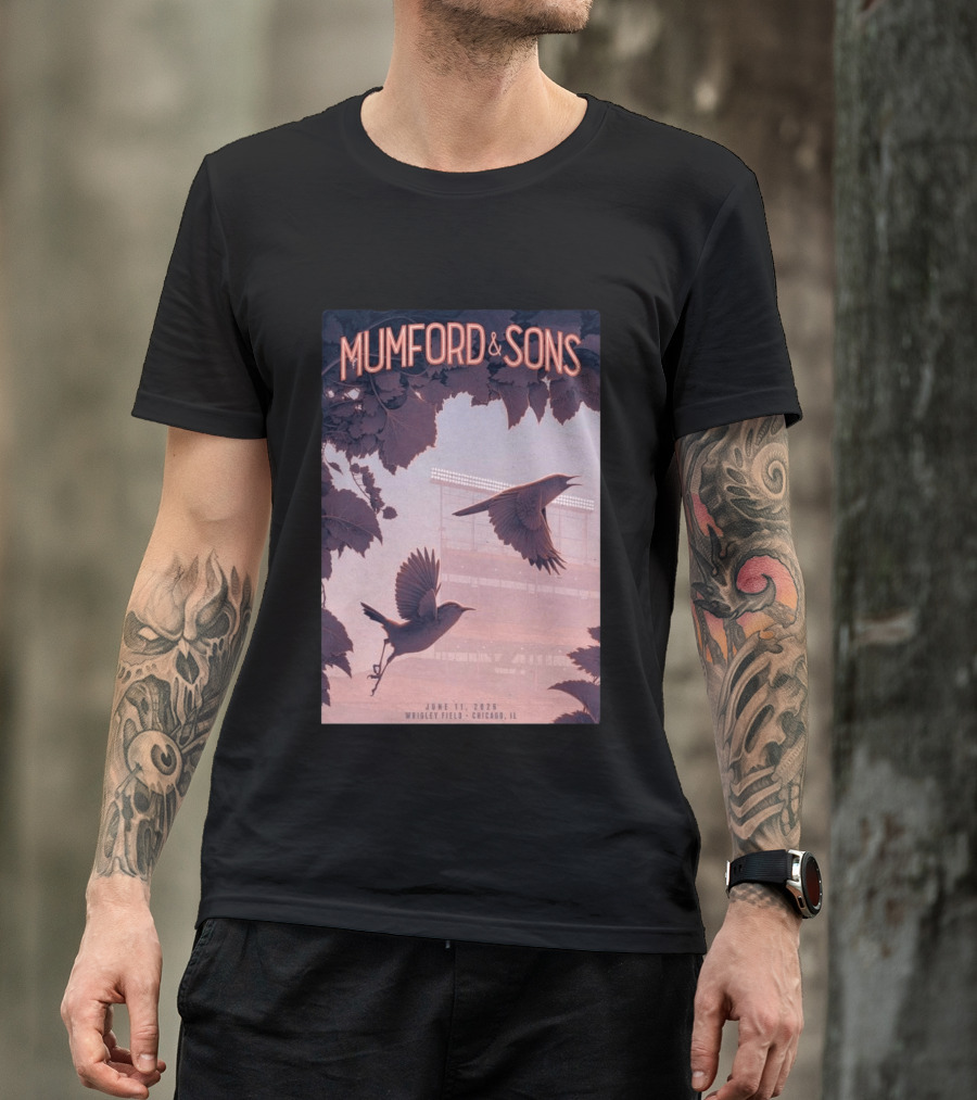 Mumford And Sons Wrigley Field Chicago June 11 2026 T-Shirt