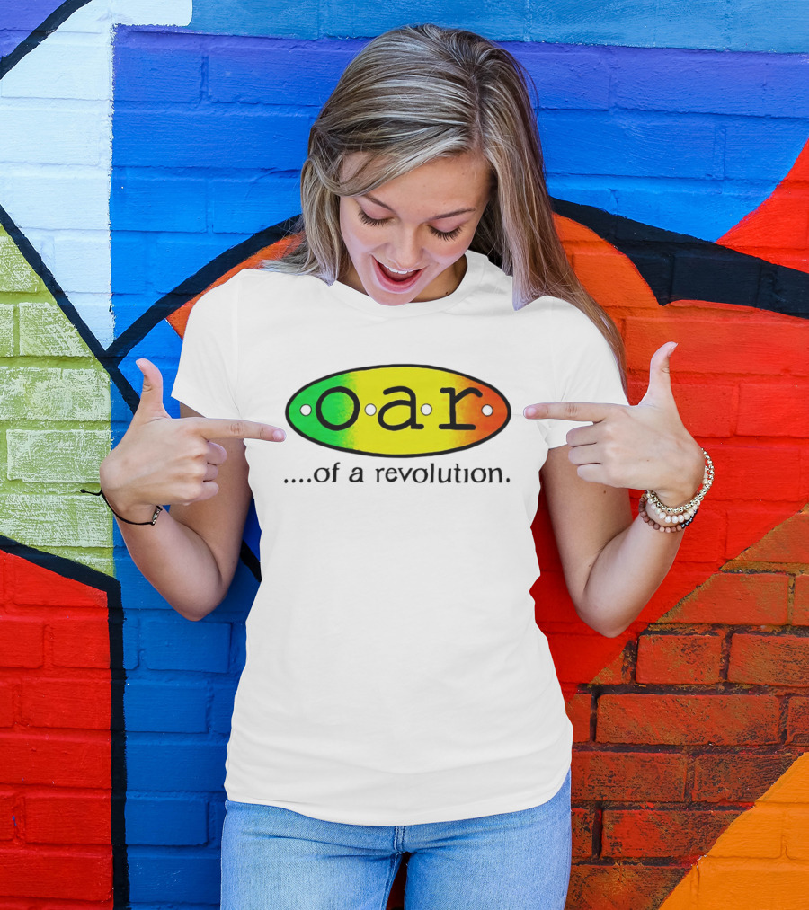 OAR Of A Revolution Gradient Oval Colorful T-Shirt