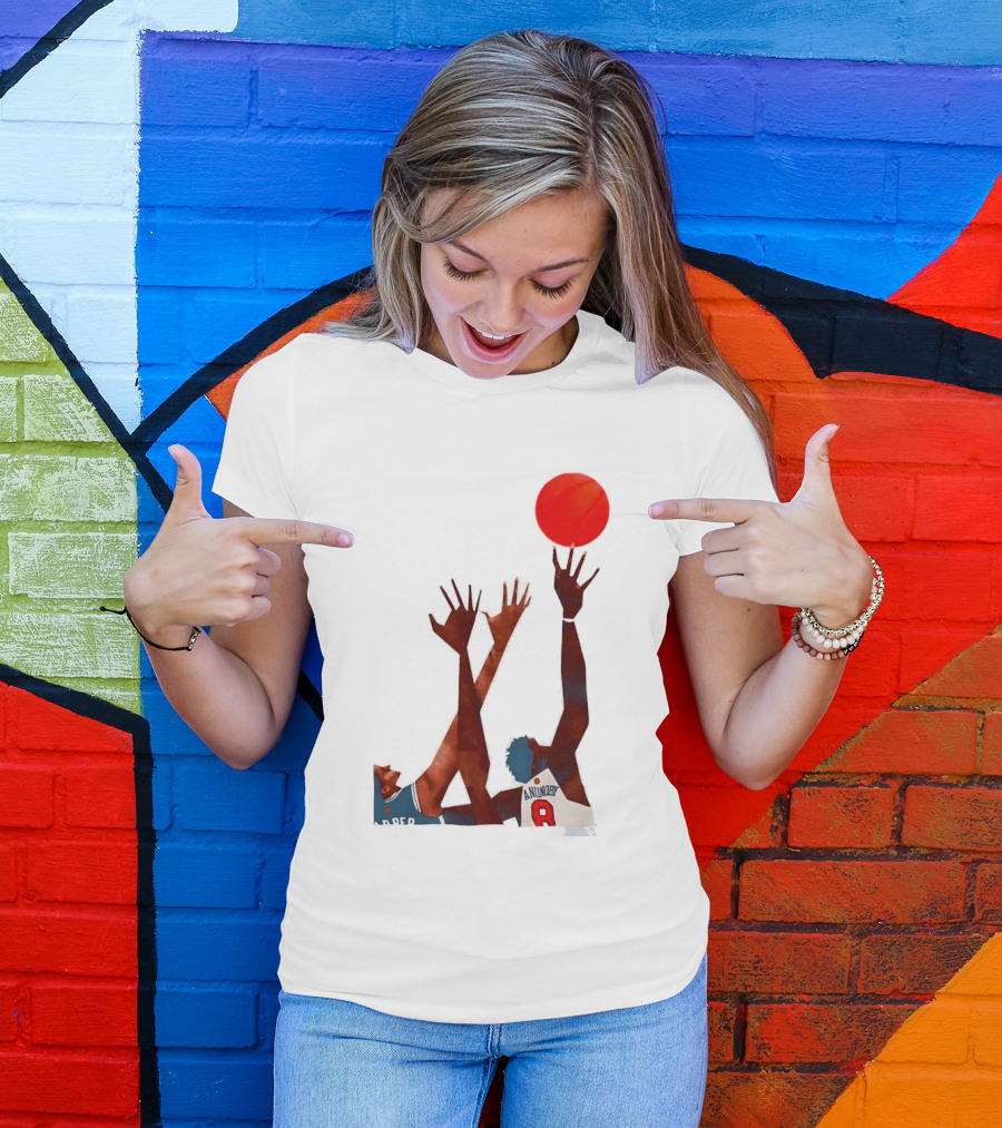OG Anunoby Basketball Reaching Action Harper White T-Shirt