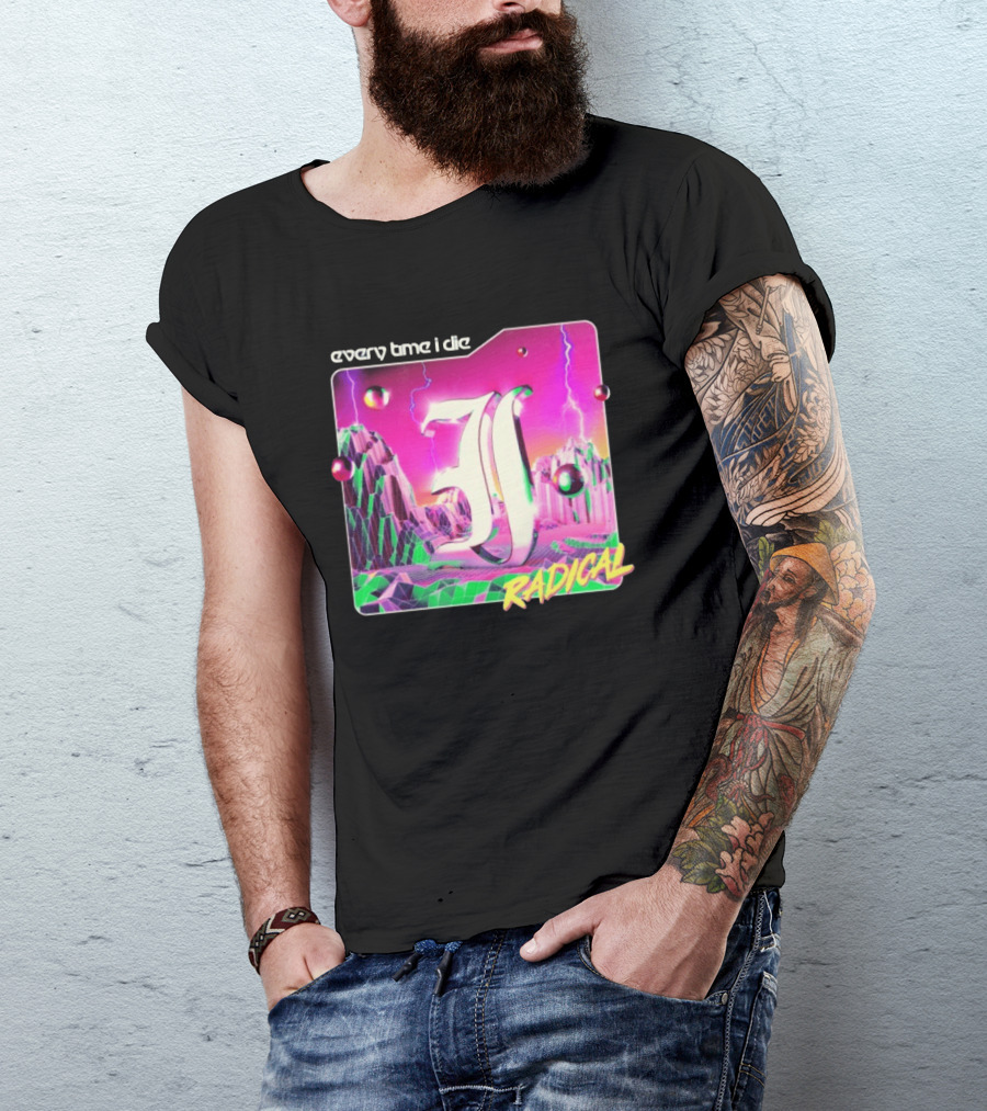Epitaph Records Every Time I Die Radical Neon 3D Mountains T-Shirt