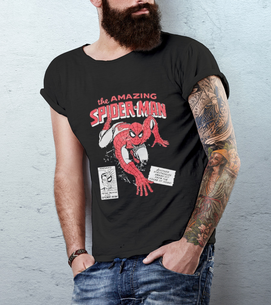 The Amazing Spider Man Peter Parker Dynamic Pose Iconic Comic T-Shirt