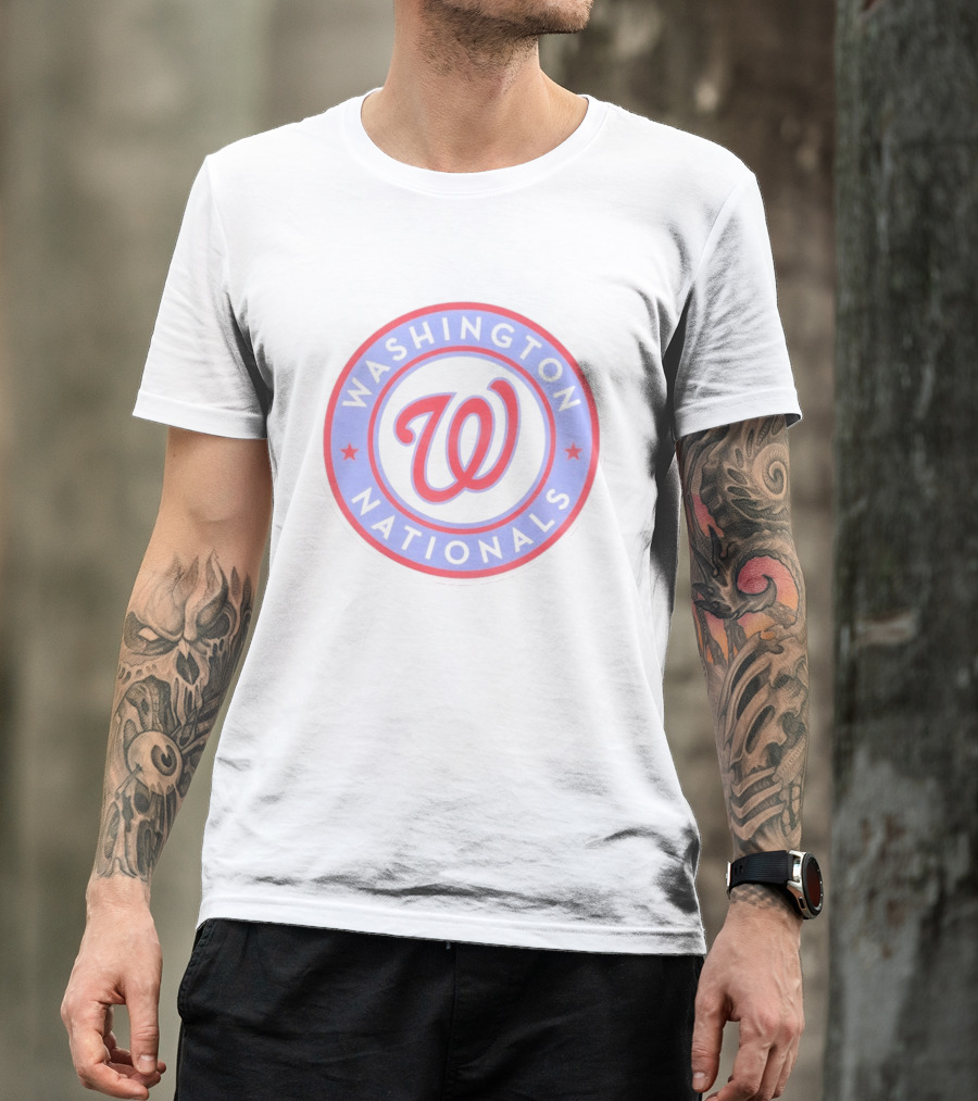Washington Nationals Curly W Star Baseball T-Shirt