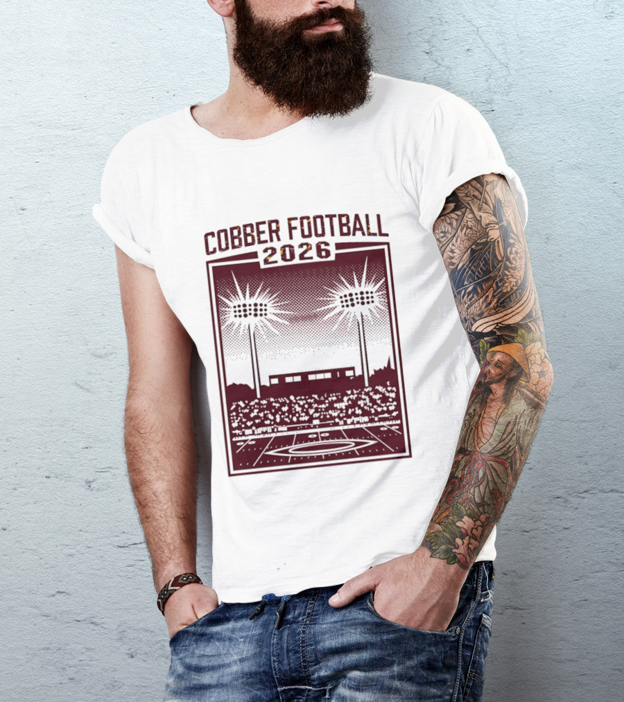 Cobber Football 2026 Stadium Lights Game Day Crowd Night Event T-Shirt