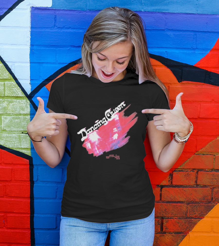 ABBA Dancing Queen Retro Red Brushstroke Photo T-Shirt