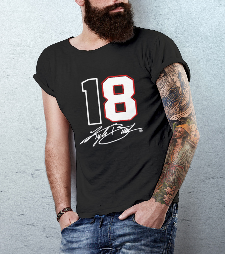 Denny Hamlin Kyle Busch 18 NASCAR Cup Series Racing Signature T-Shirt