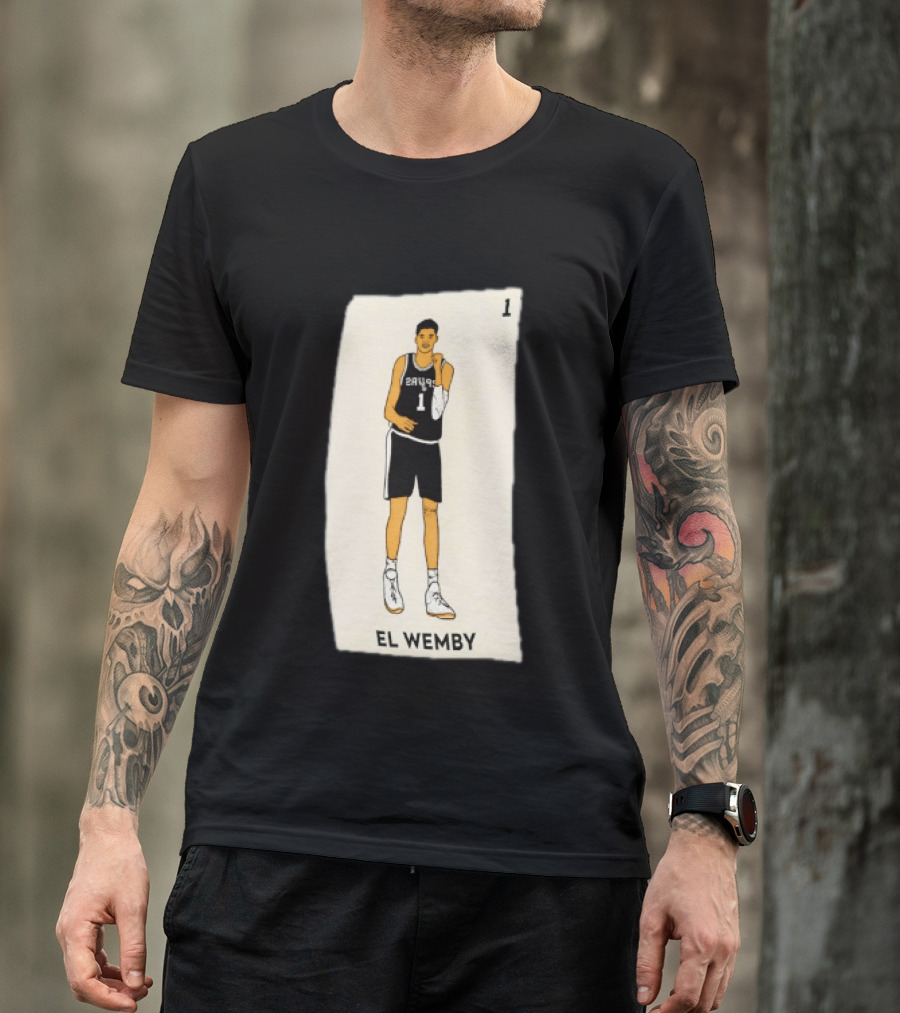 El Wemby Victor Wembanyama San Antonio Spurs Basketball 1 NBA Card T-Shirt