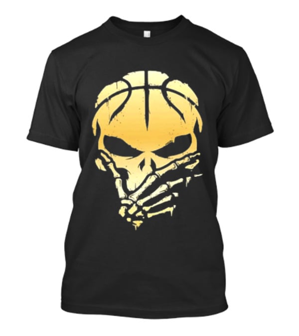 The Brunisher Gold Jalen Brunson Knicks Skull Basketball T-Shirt