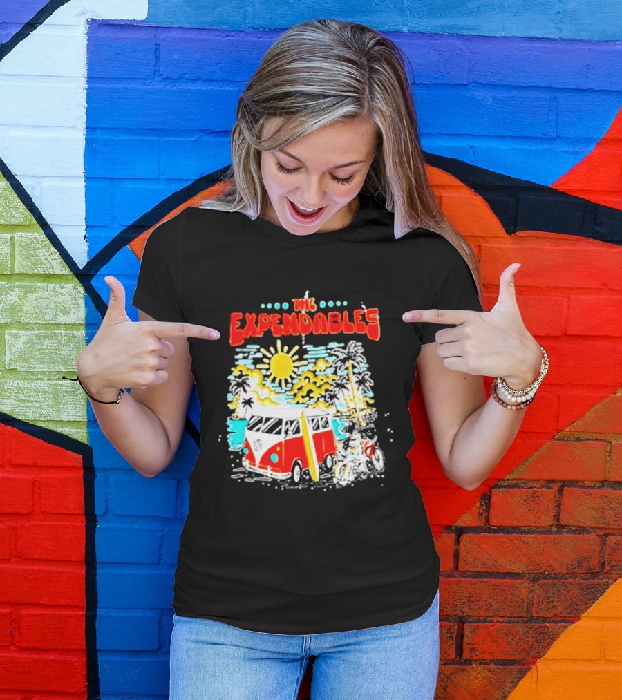 The Expendables Santa Cruz California Surf Van Beach Scene T-Shirt