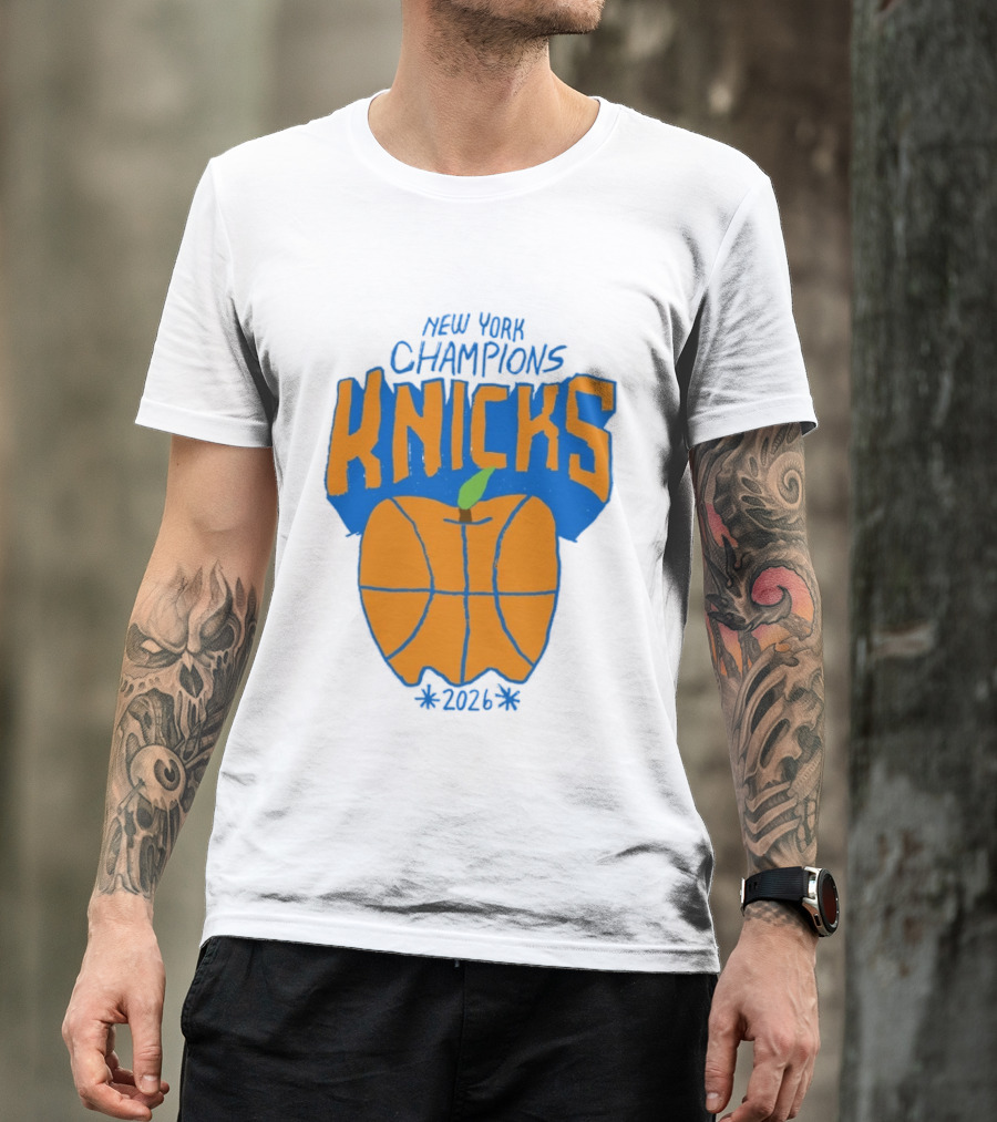 New York Champions Knicks Big Apple 2026 T-Shirt