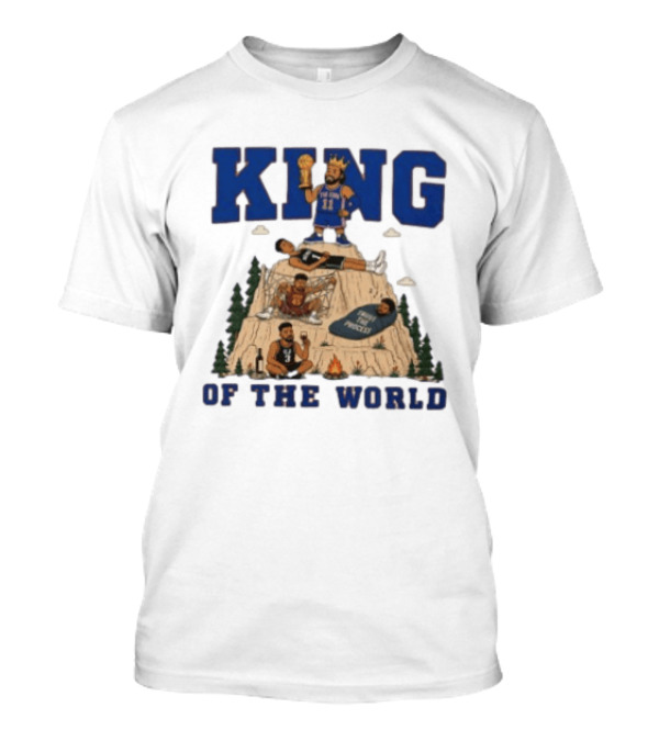 New York Knicks NBA Jalen Brunson King Of The World Basketball Champions T-Shirt
