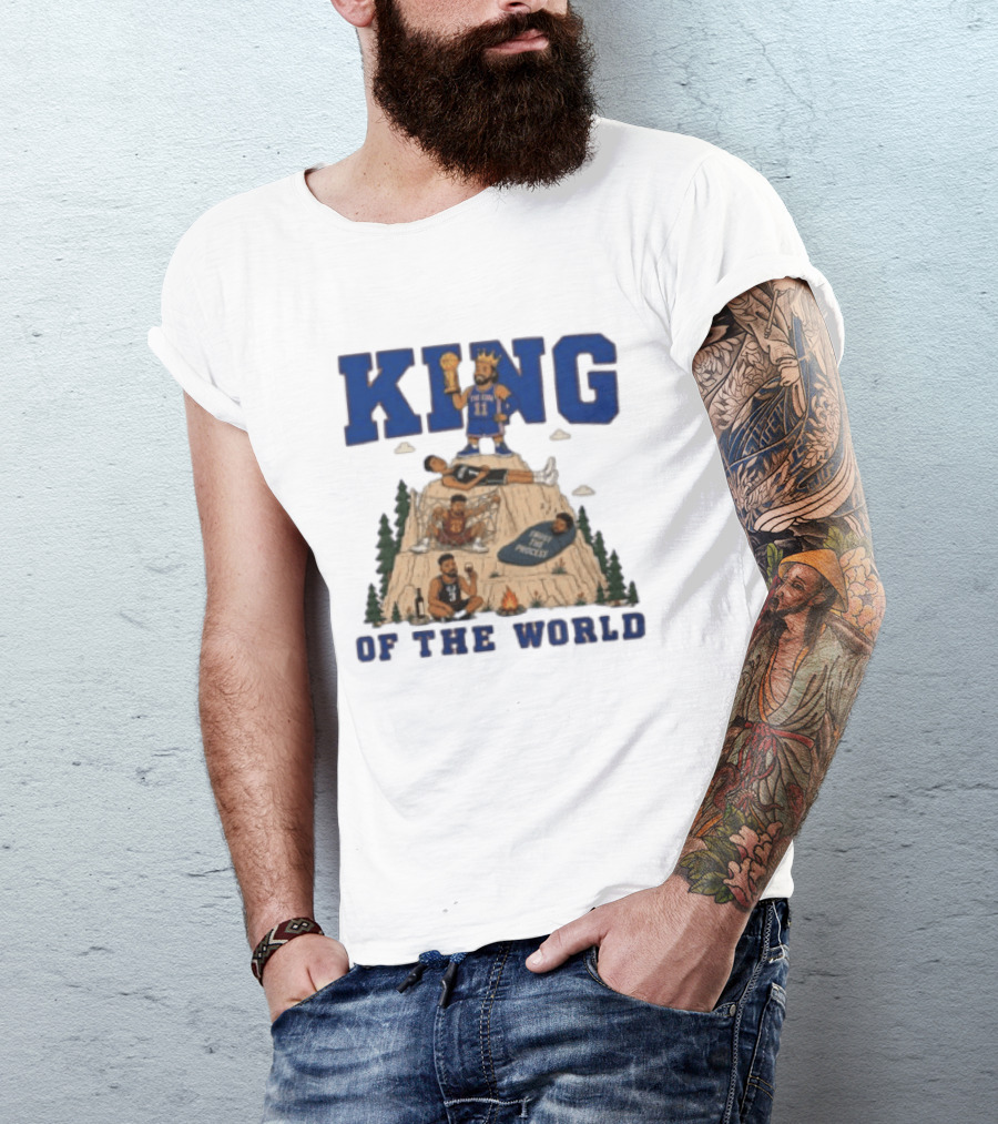 New York Knicks NBA Jalen Brunson King Of The World Basketball Champions T-Shirt