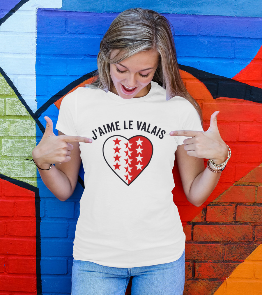J'aime Le Valais Heart Stars T-Shirt