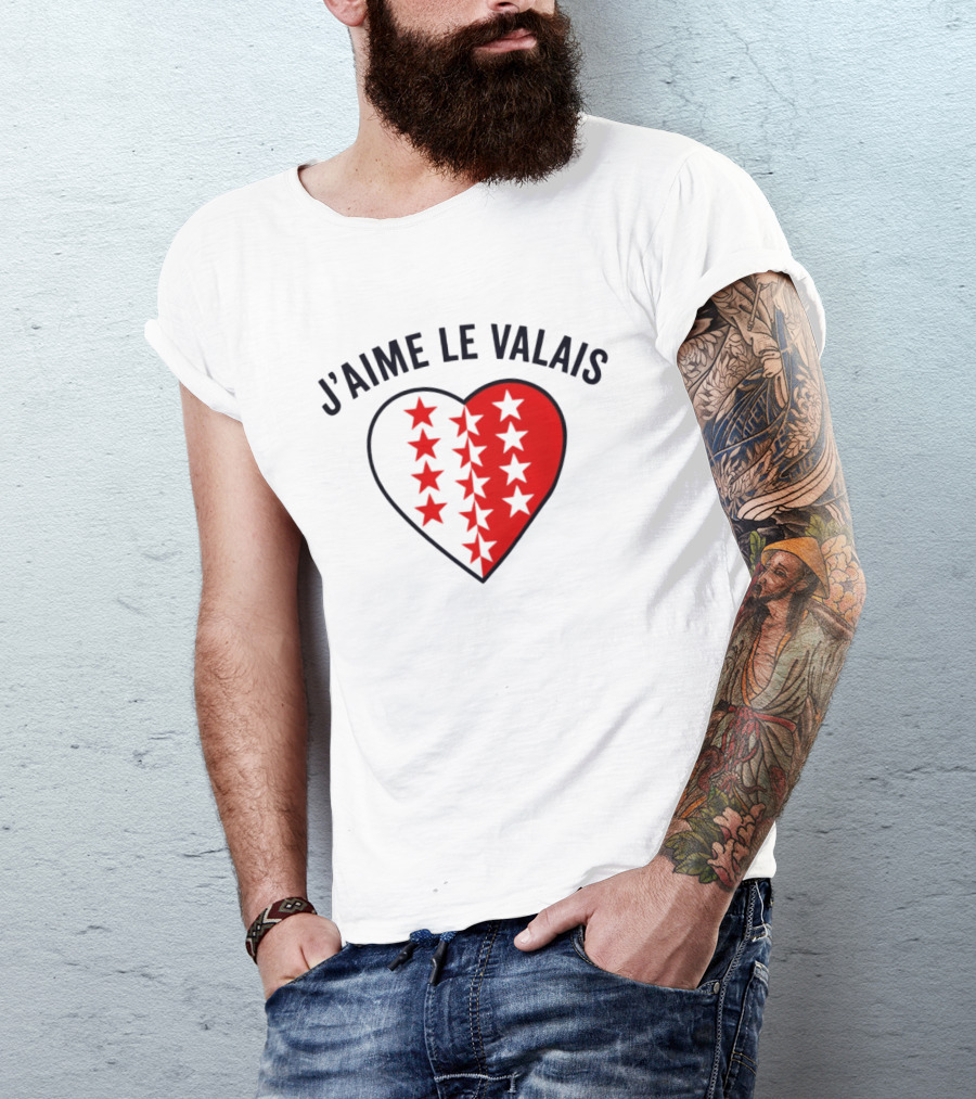 J'aime Le Valais Heart Stars T-Shirt