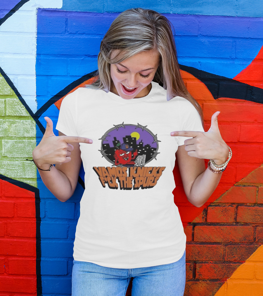 Vamos Knicks F*ck The Spurs New York City Basketball Fan T-Shirt