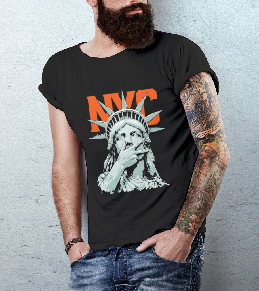 NYC Statue Of Liberty Meme 2026 World Champs T-Shirt