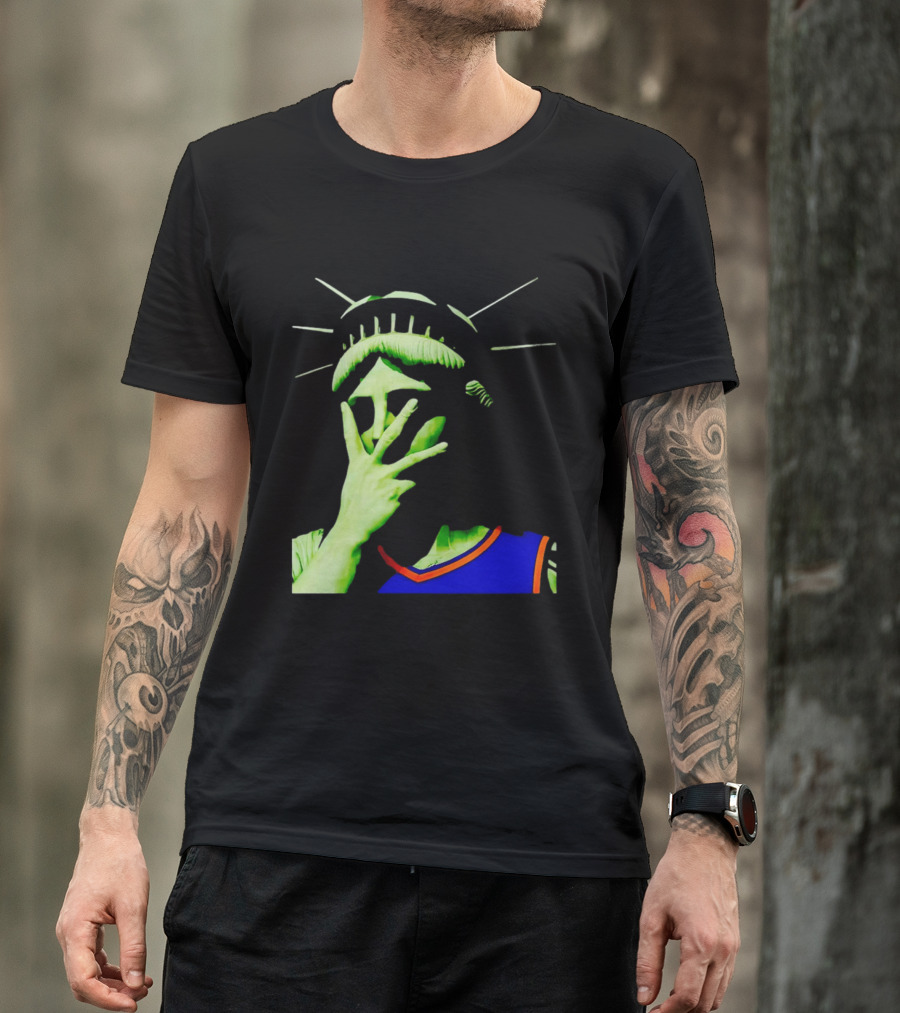 Statue Of Liberty New York Knicks Jersey Facepalm T-Shirt