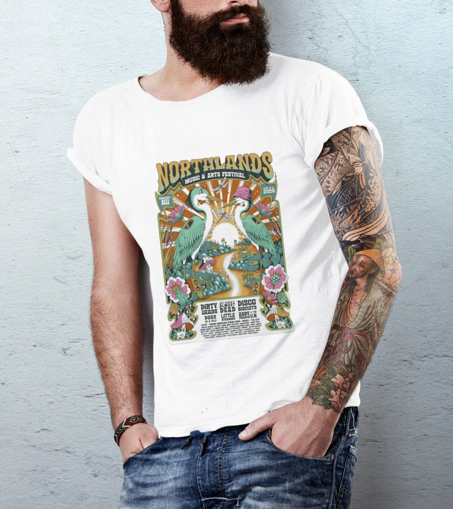Northlands Music Arts Festival 2026 Swanzey NH Dirty Heads Disco Biscuits T-Shirt