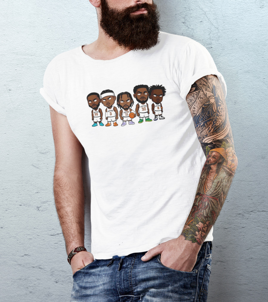 NY Basketball Toon Squad Cartoon Characters T-Shirt