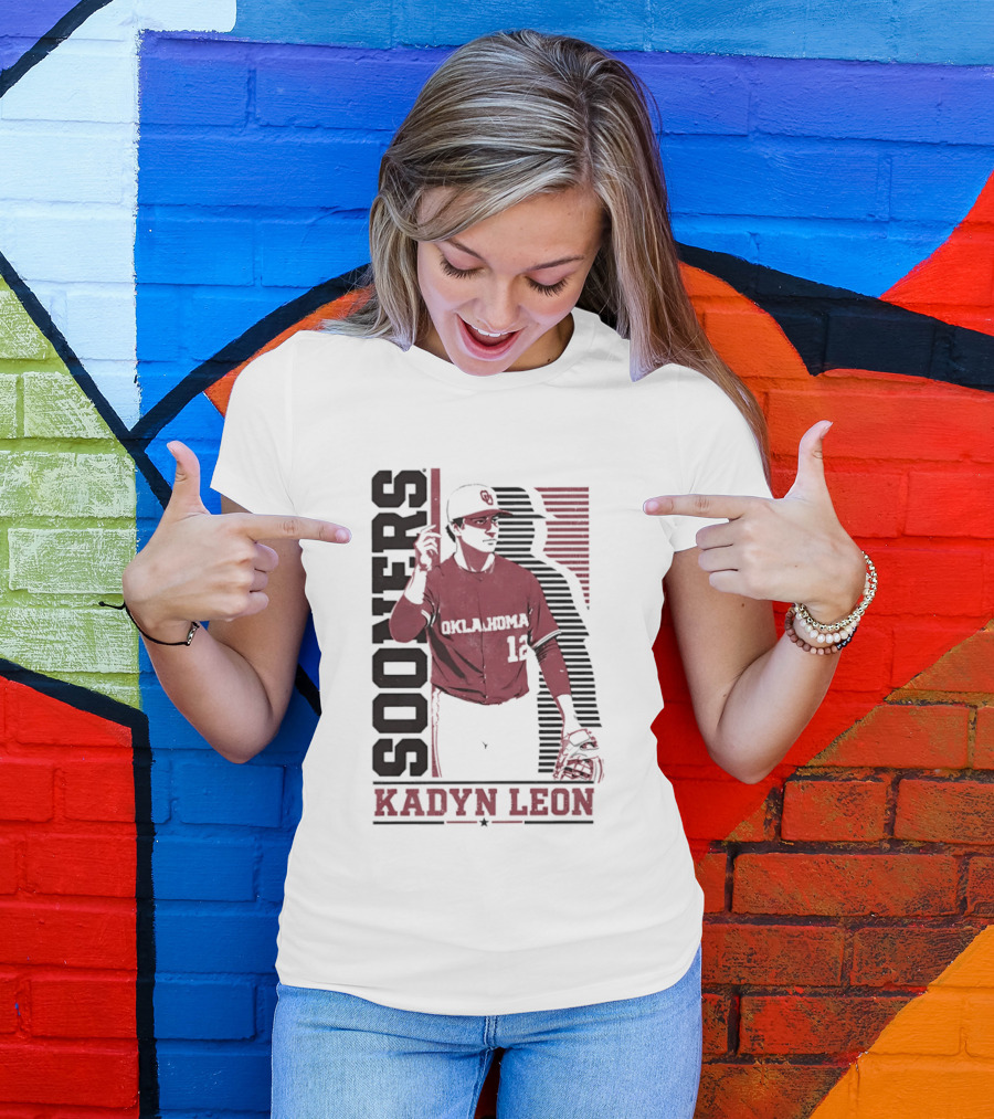 Oklahoma Sooners Kadyn Leon Baseball Player T-Shirt
