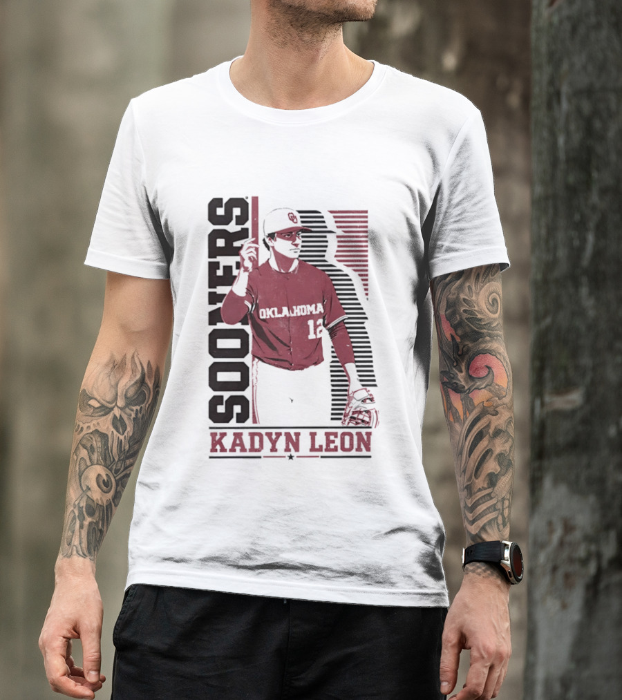 Oklahoma Sooners Kadyn Leon Baseball Player T-Shirt