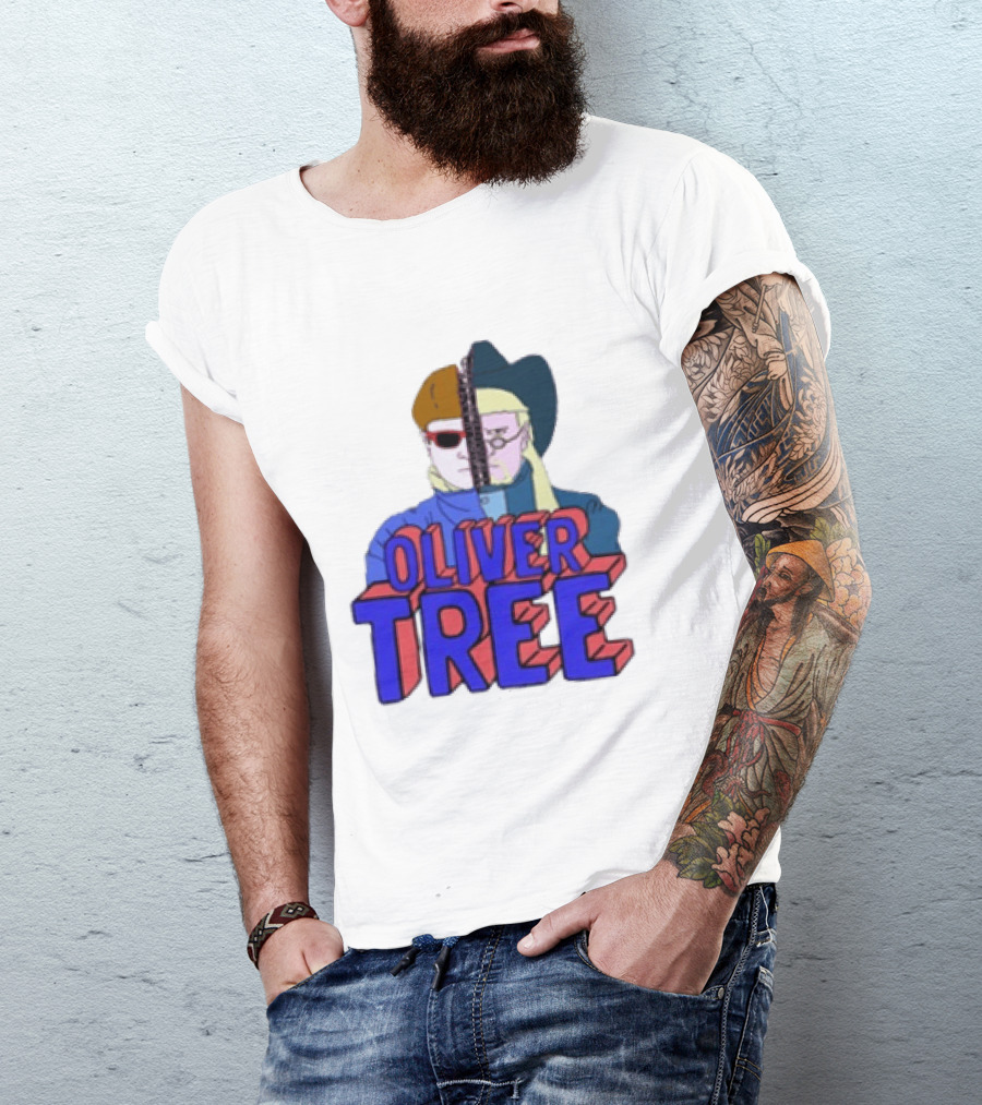 Oliver Tree Split Persona Sunglasses Half Cowboy Half Futuristic T-Shirt