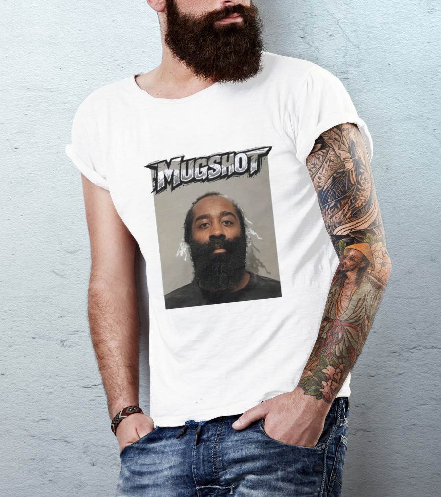 James Harden Shot Graphic Black And White T-Shirt
