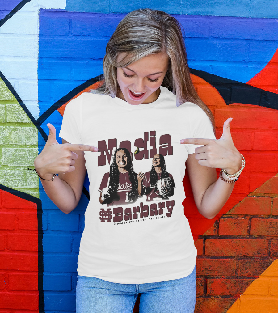 Mississippi State Nadia Barbary Bulldogs Baseball T-Shirt