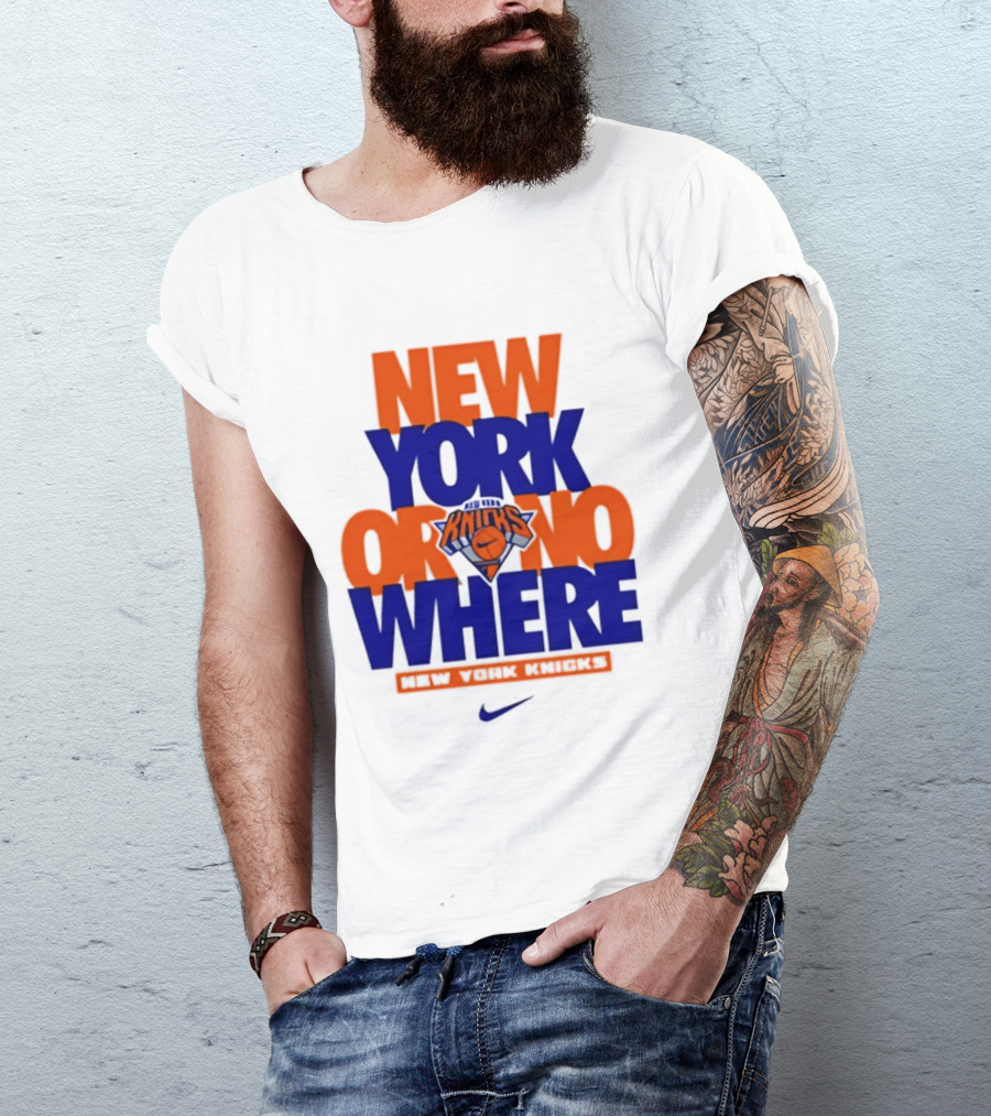 New York Or Nowhere New York Knicks 2026 AJ1 T-Shirt
