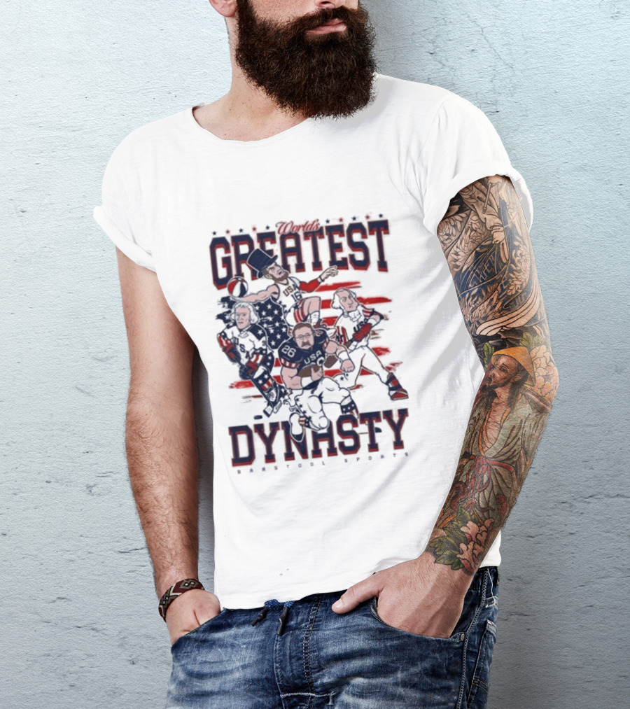 USA World's Greatest Dynasty Founding Fathers 4th Of July Celebration T-Shirt