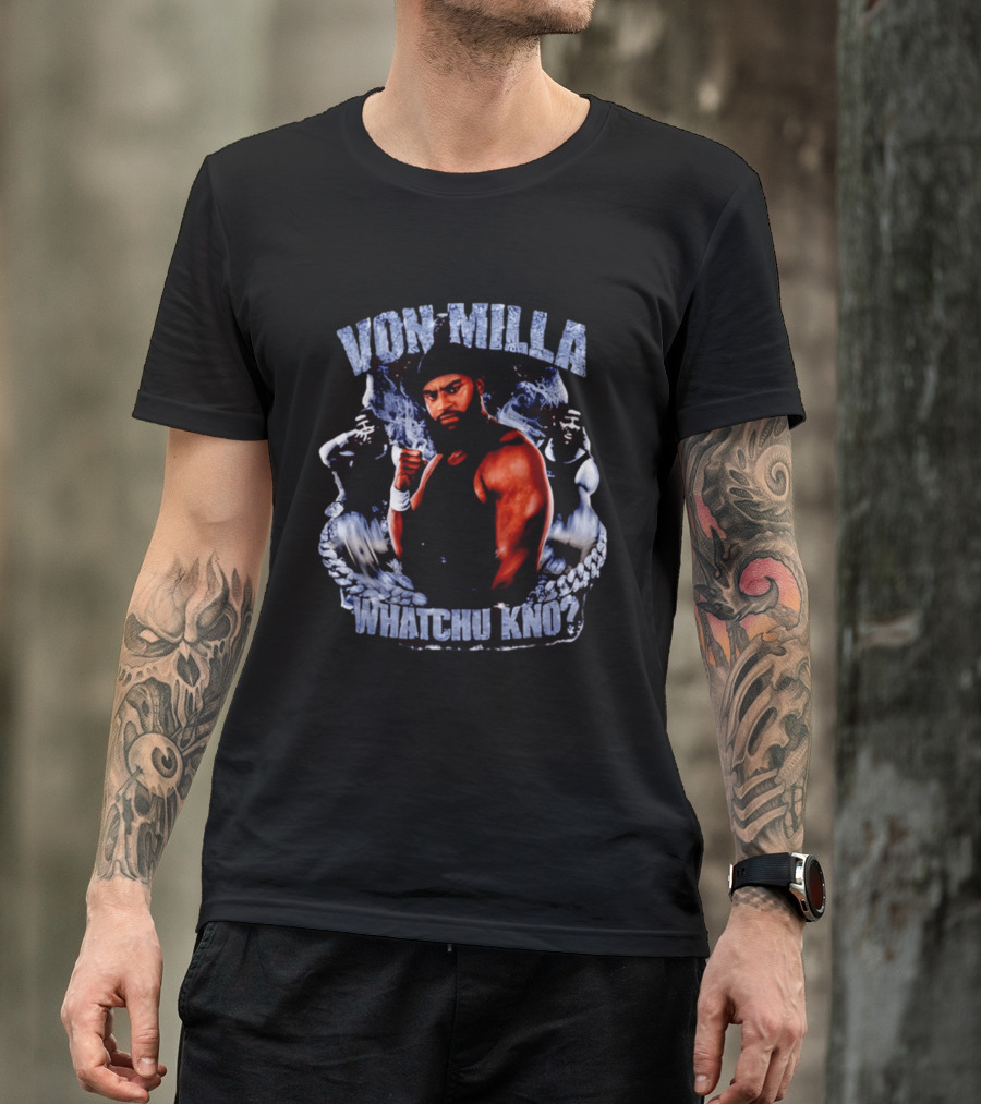 Von Milla Whatchu Kno Fighter Collage T-Shirt